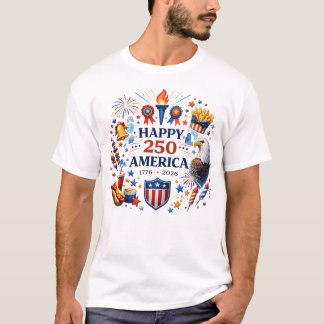 Patriotisk Amerikansk Stolthet Örn Firande T Shirt