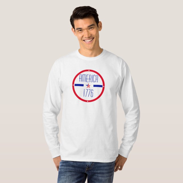 Patriotisk amerikansk t-shirt (Hel framsida)
