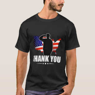 Patriotisk amerikansk Tack för din tjänst T Shirt