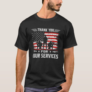 Patriotisk amerikansk Tack för din tjänst T Shirt