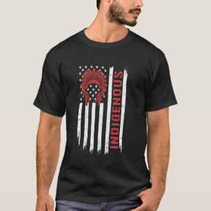 Patriotisk amerikansk ursprungsbefolkning Flagga U T Shirt
