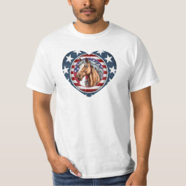 Patriotisk amerikansk västerhäst t shirt