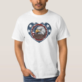 Patriotisk amerikansk vitöringad havsörn t shirt