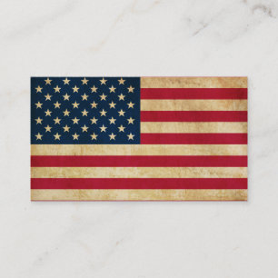 Patriotisk amerikanska flaggan för visitkort