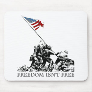 Patriotisk amerikanska flaggan Iwo Jima Musmatta