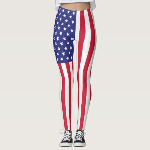 Patriotisk amerikanska flaggan leggings