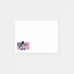 Patriotisk amerikanska flaggan post-it block