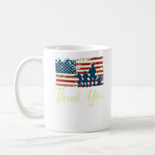 Patriotisk amerikanska flaggantackveteran kaffemugg