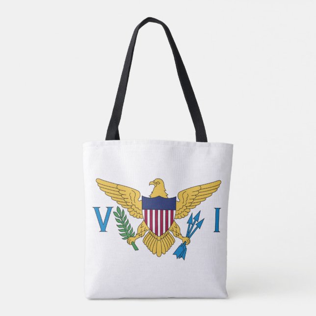 Patriotisk Amerikanska Jungfruöarnas flagga Tygkasse (Baksida)