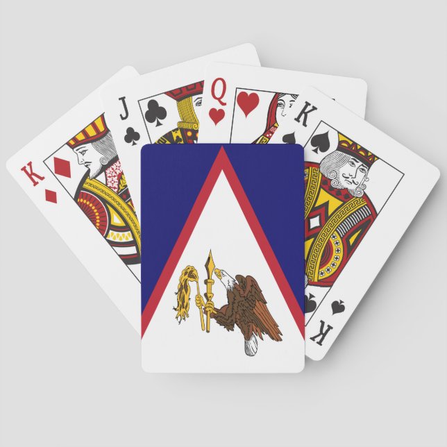 Patriotisk amerikanska Samoa-flagga Casinokort (Baksidan)