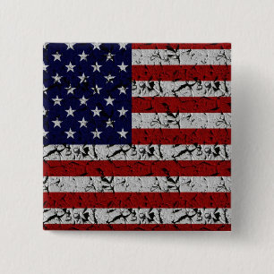 Patriotisk amerikanUSA-flagga av United States Knapp