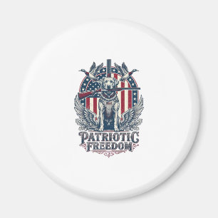 Patriotisk andjägare hund vektor grafisk t-shirt_1 magnet