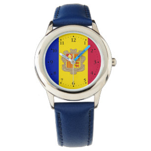 Patriotisk Andorra-flagga Armbandsur