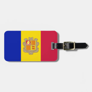 Patriotisk Andorra-flagga Bagagebricka