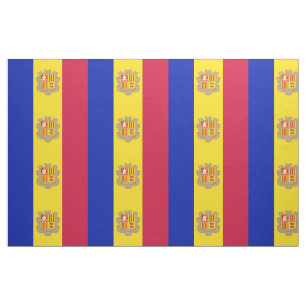 Patriotisk Andorra-flagga Tyg