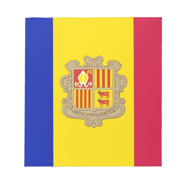 Patriotisk Andorraflagga Anteckningsblock (Framsida)