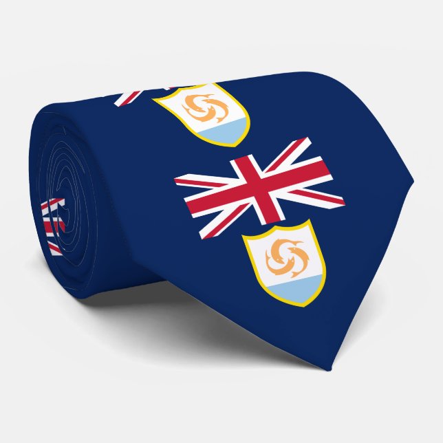 Patriotisk Anguilla Flagga halsduk tie Slips (Rullad)