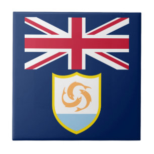 Patriotisk Anguilla Flagga Keramisk Platta Kakelplatta