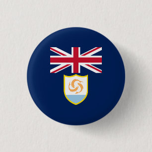 Patriotisk Anguilla Flagga Knapp
