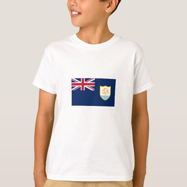 Patriotisk Anguilla-flagga T Shirt (Framsida)