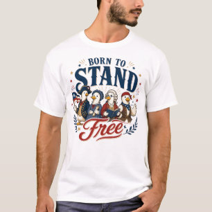 Patriotisk anka vintage frihetsgrafik t shirt