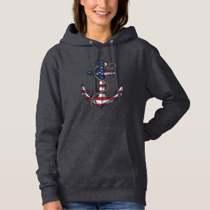 Patriotisk Ankare Vintage Vektor Design_1 T Shirt