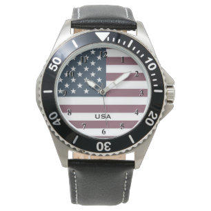 Patriotisk anpassningsbar manar watch med amerikan armbandsur