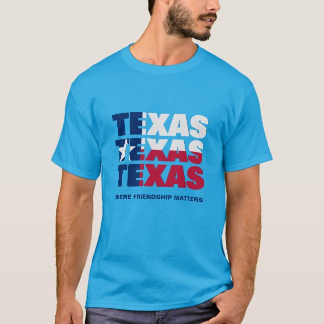 Patriotisk Anpassningsbar TEXAS FLAGGA T Shirt (Framsida)