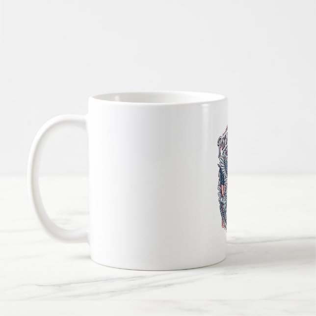 Patriotisk Antik Samlare Vektor Grafik T-Shirt Kaffemugg (Vänster)