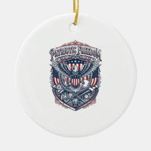 Patriotisk Antiksamlare Vektorgrafik T-shirt Julgransprydnad Keramik