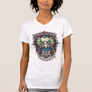 Patriotisk Apokalyps av Örnskalle Zombie Domedags- T Shirt