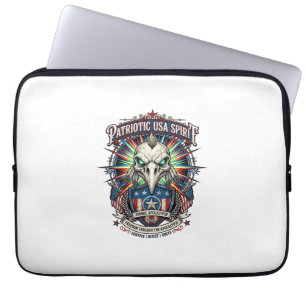 Patriotisk Apokalyps för Yttersta Dagens Örnskalle Laptop Fodral