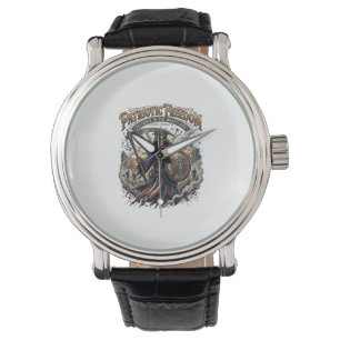 Patriotisk Apokalyptisk Frihet Skördare Zombie Apo Armbandsur