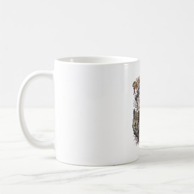 Patriotisk Apokalyptisk Frihet Skördeman Zombie Ap Kaffemugg (Vänster)