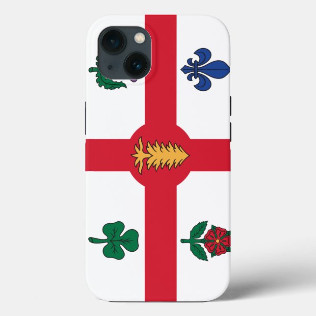 Patriotisk Apple Case-Mate, Montréalflagga (Baksida)