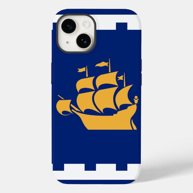 Patriotisk Apple Case-Mate, Québec stads flagga (Baksida)