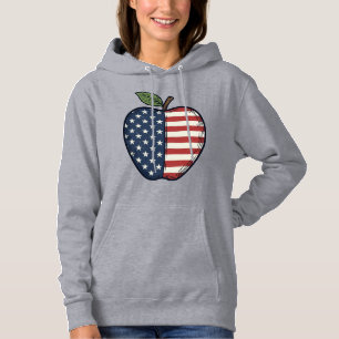 Patriotisk Apple Vintage Gravyr Vektor Design_1 T Shirt