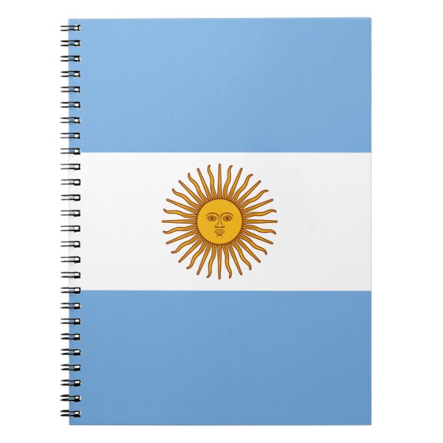 Patriotisk argentinsk flagga anteckningsbok (Framsidan)