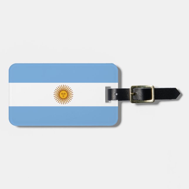 Patriotisk argentinsk flagga bagagebricka (Horisontell Framsida)