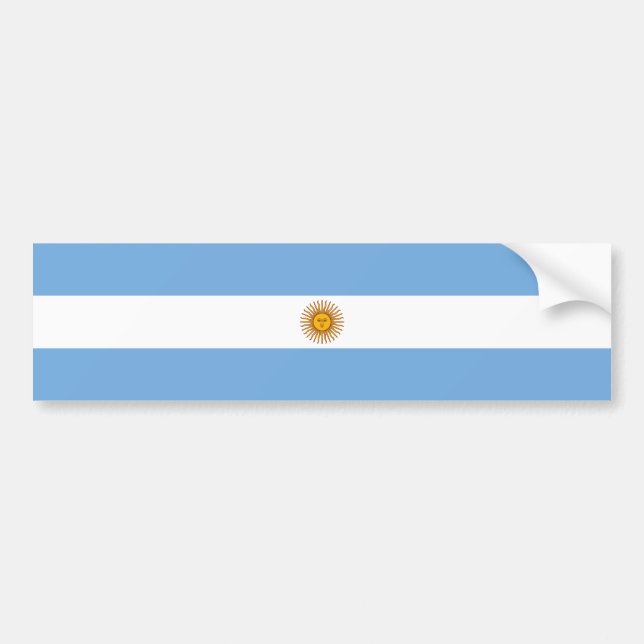 Patriotisk argentinsk flagga bildekal (Framsidan)