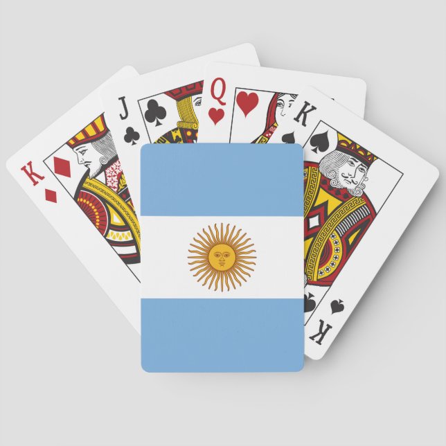 Patriotisk argentinsk flagga casinokort (Baksidan)