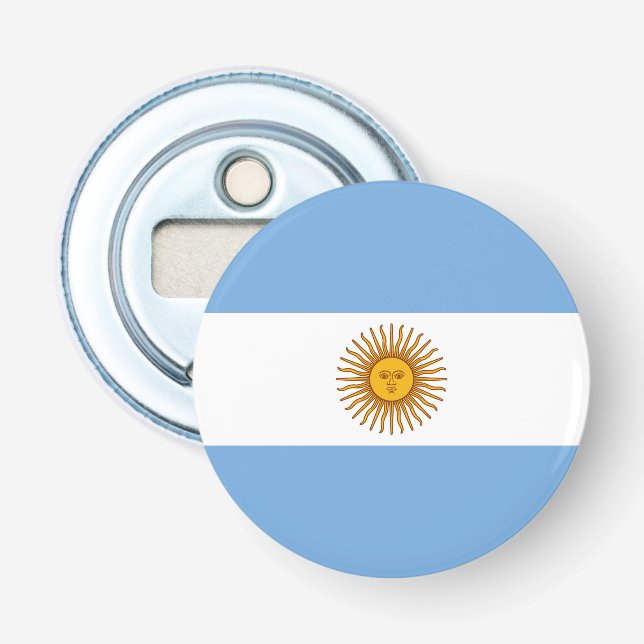 Patriotisk argentinsk flagga flasköppnare (Framsidan)