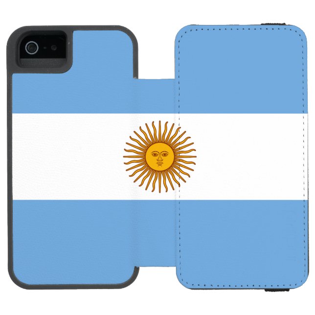Patriotisk argentinsk flagga incipio iPhone wallet skal (Folio Öppen)