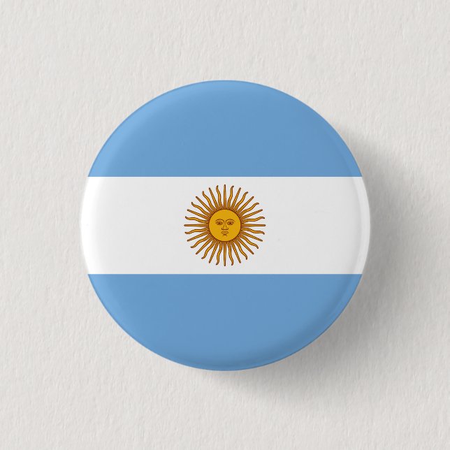 Patriotisk argentinsk flagga knapp (Framsida)