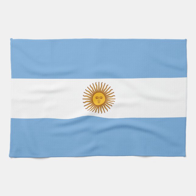 Patriotisk argentinsk flagga kökshandduk (Horisontell)