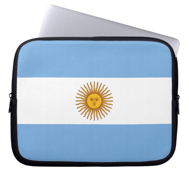Patriotisk argentinsk flagga laptop fodral (Framsidan)