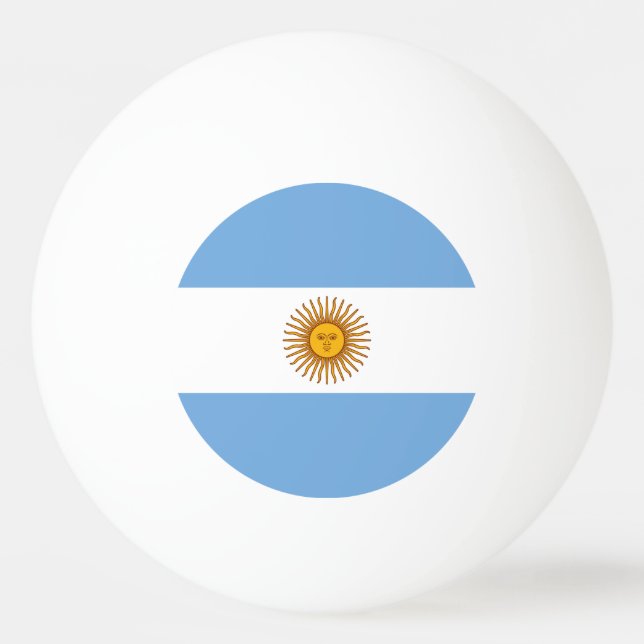 Patriotisk argentinsk flagga pingisboll (Framsidan)