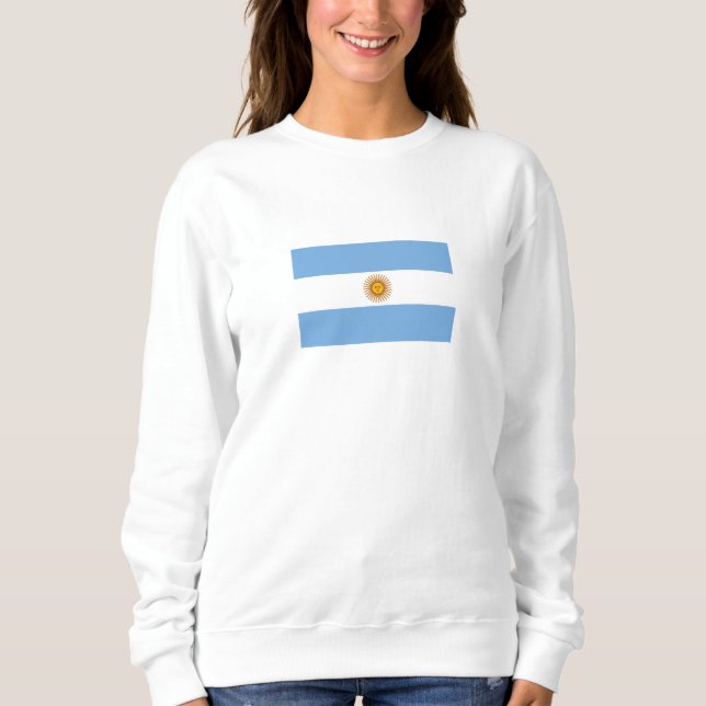 Patriotisk argentinsk flagga t shirt (Framsida)