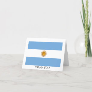 Patriotisk argentinsk flagga tack kort