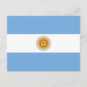 Patriotisk argentinsk flagga vykort